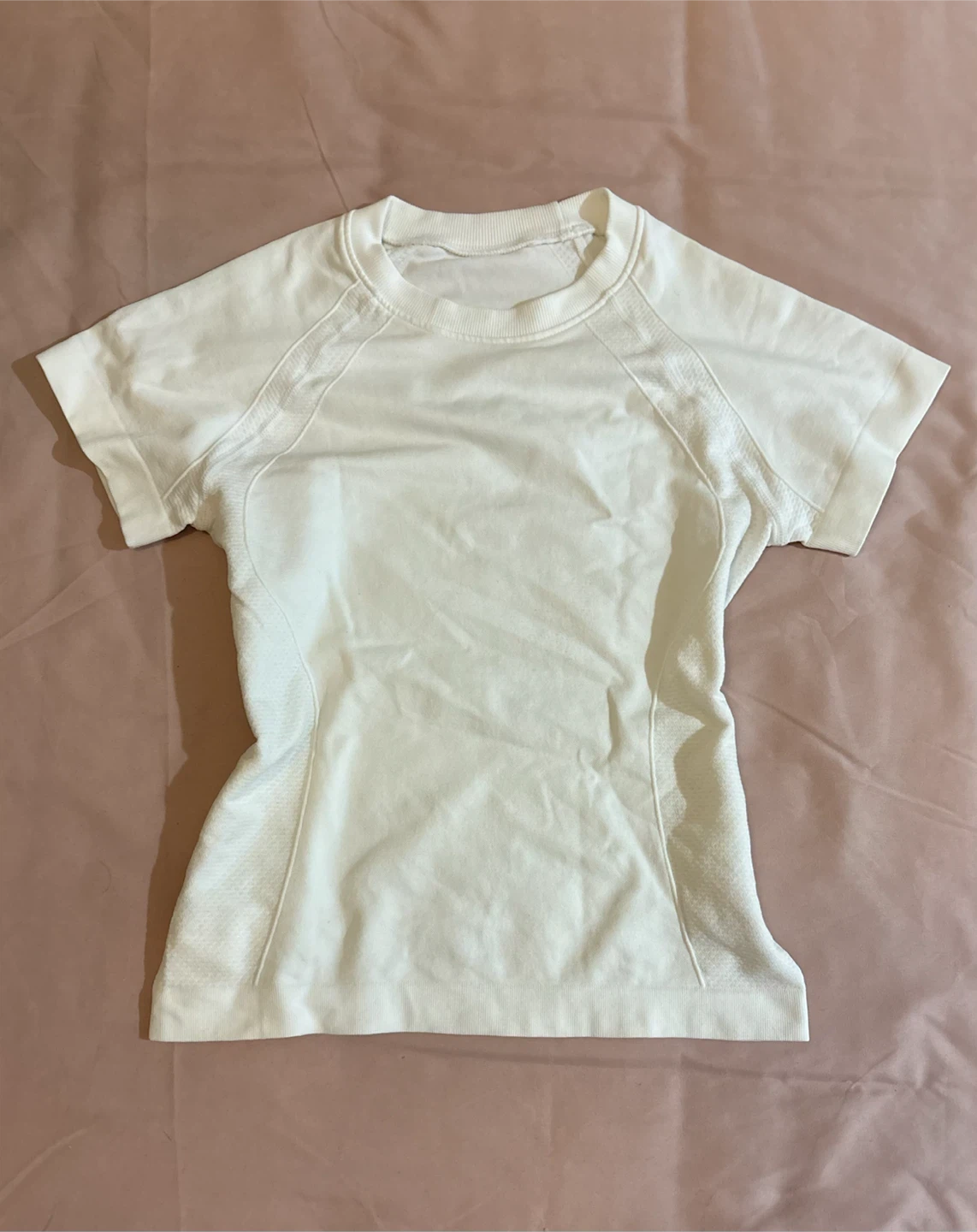 White Short Sleeve Athletic Top