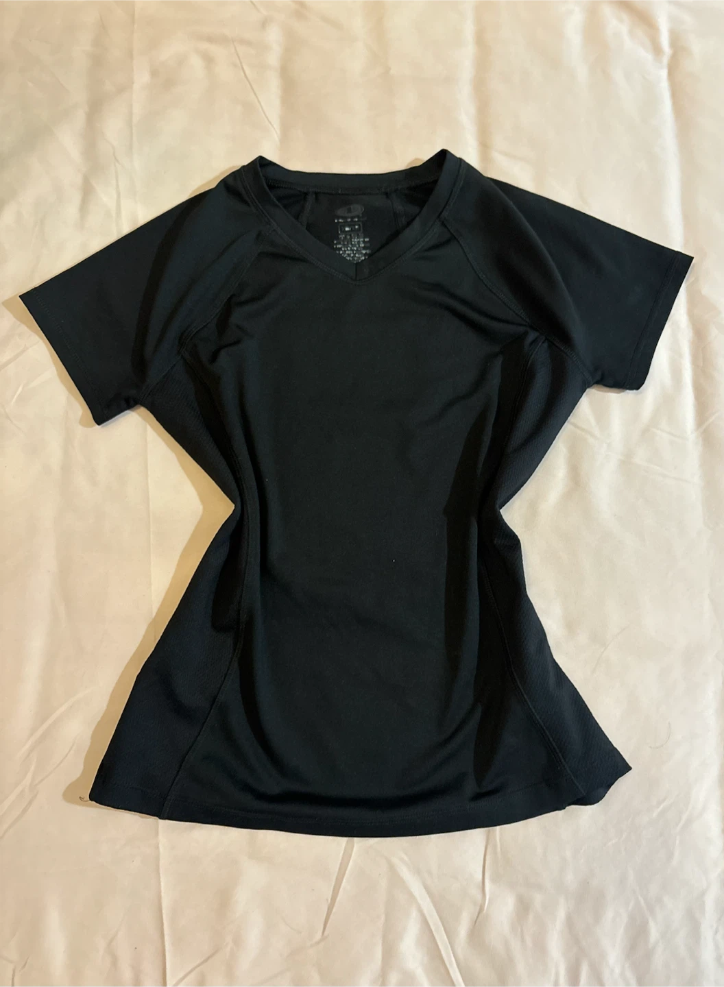 Athletic Works Black V-Neck T-Shirt