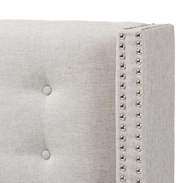 New Queen Size Upholstered Gray Winged Headboard - photo 2