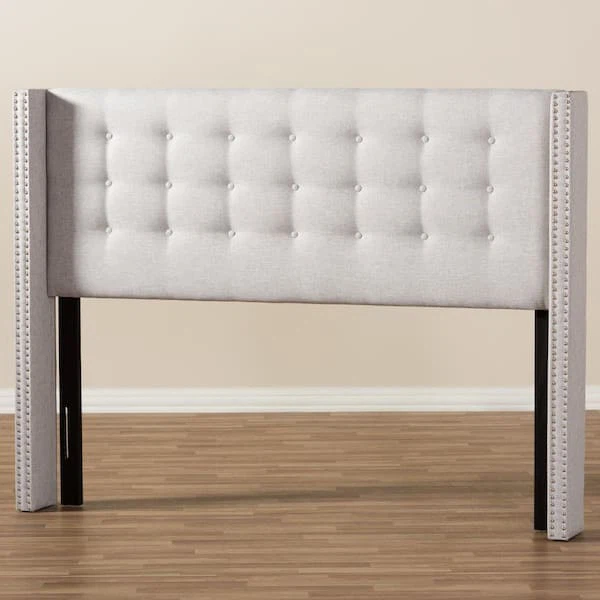 New Queen Size Upholstered Gray Winged Headboard - photo 3
