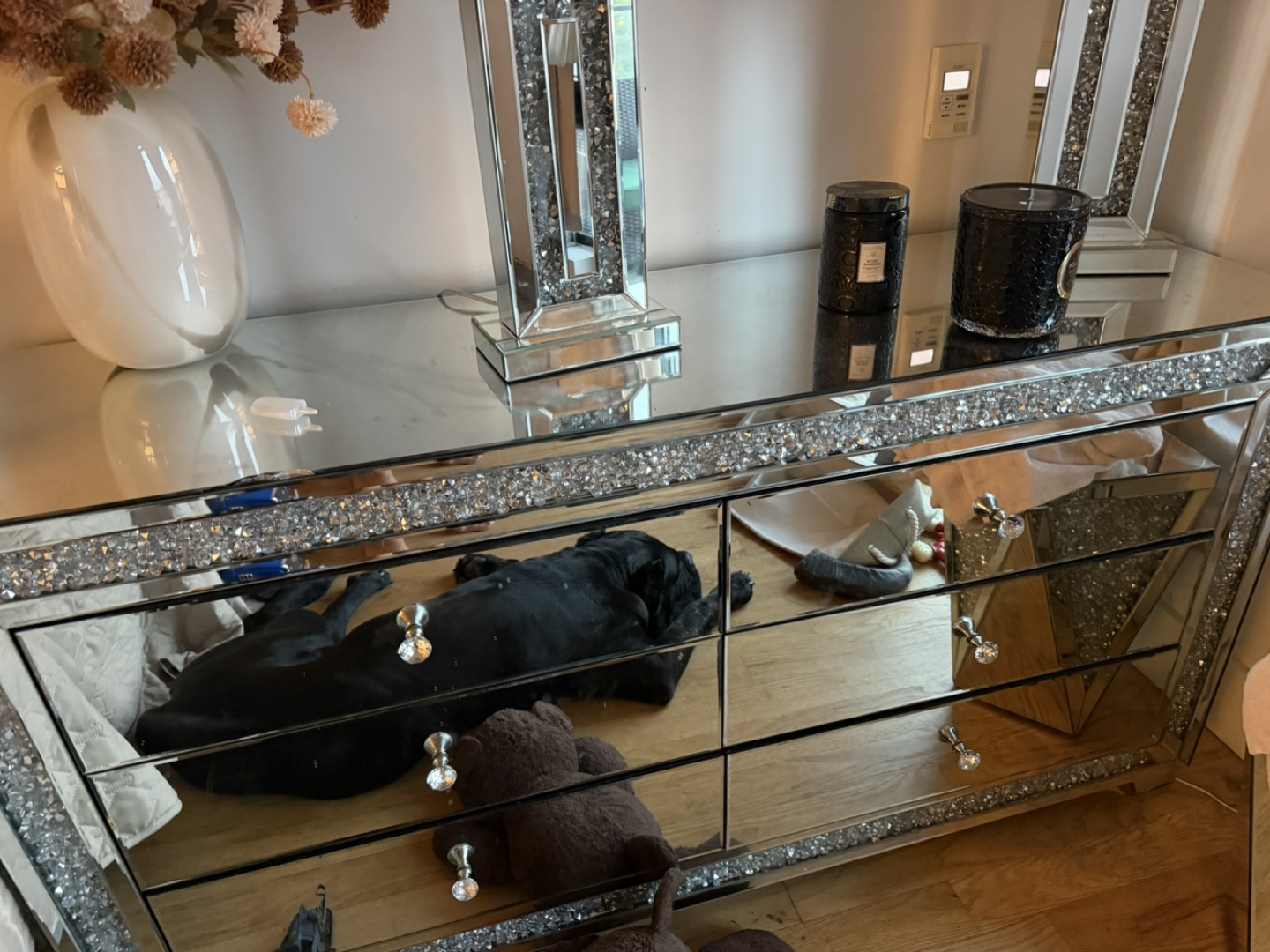 Glam Mirrored Dresser
