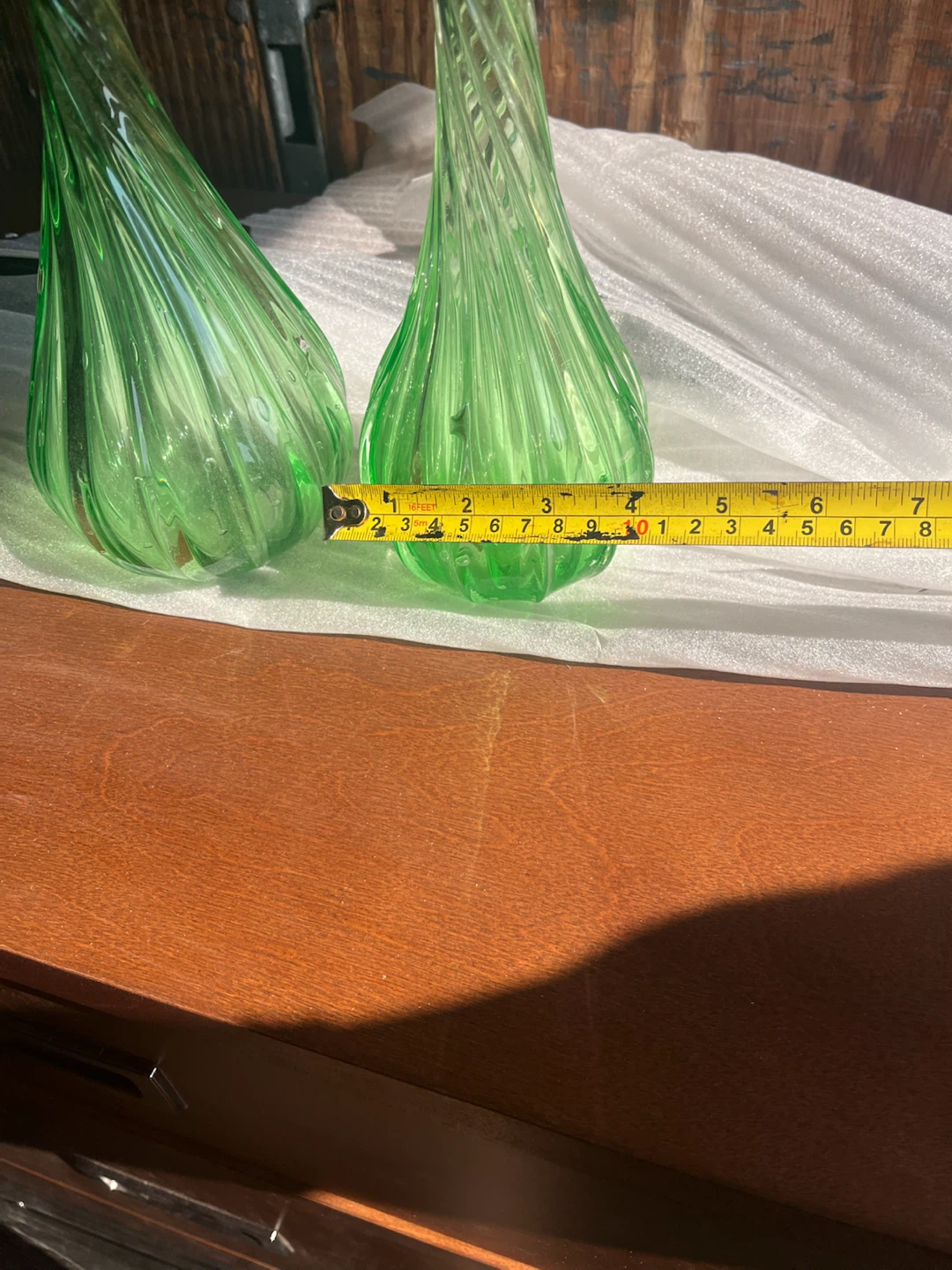 Pair of Green Glass Vases $5 each or 4 for $10 - photo 2