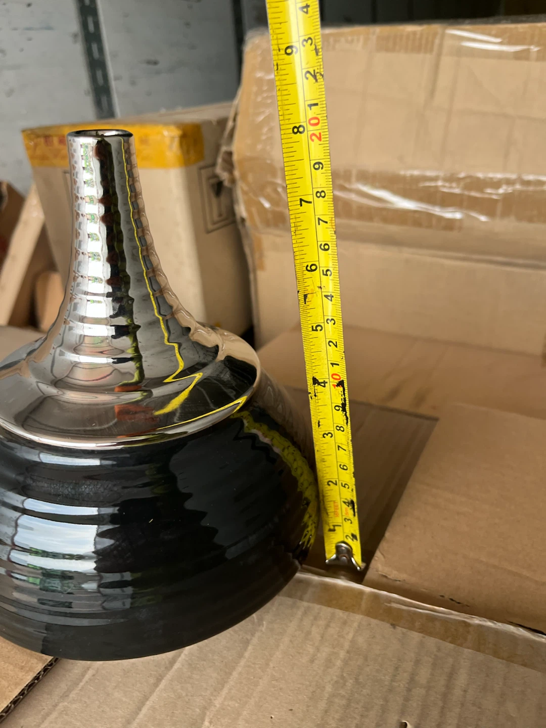 Black and Silver Decorative Vase $8 each or 2 for $10