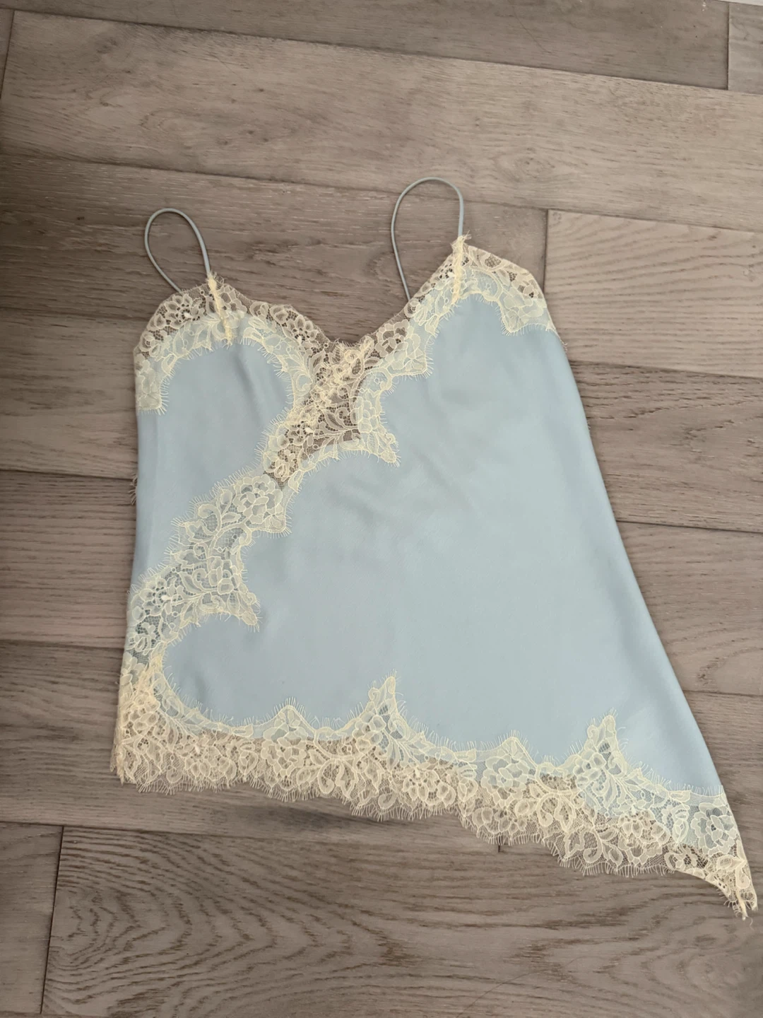 Blue Lace Trim Camisole Top - photo 2