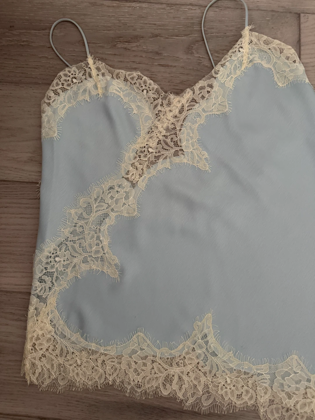 Blue Lace Trim Camisole Top - photo 3