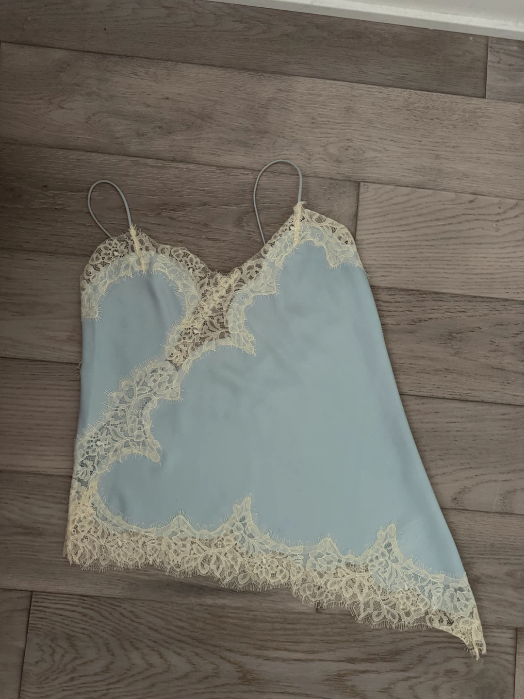 Blue Lace Trim Camisole Top - photo 4