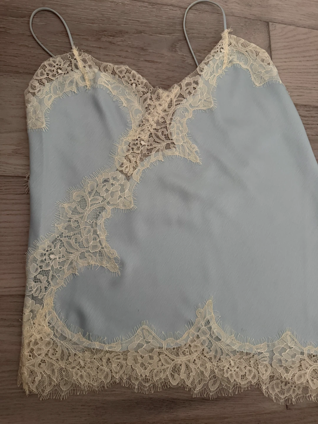 Blue Lace Trim Camisole Top - photo 5