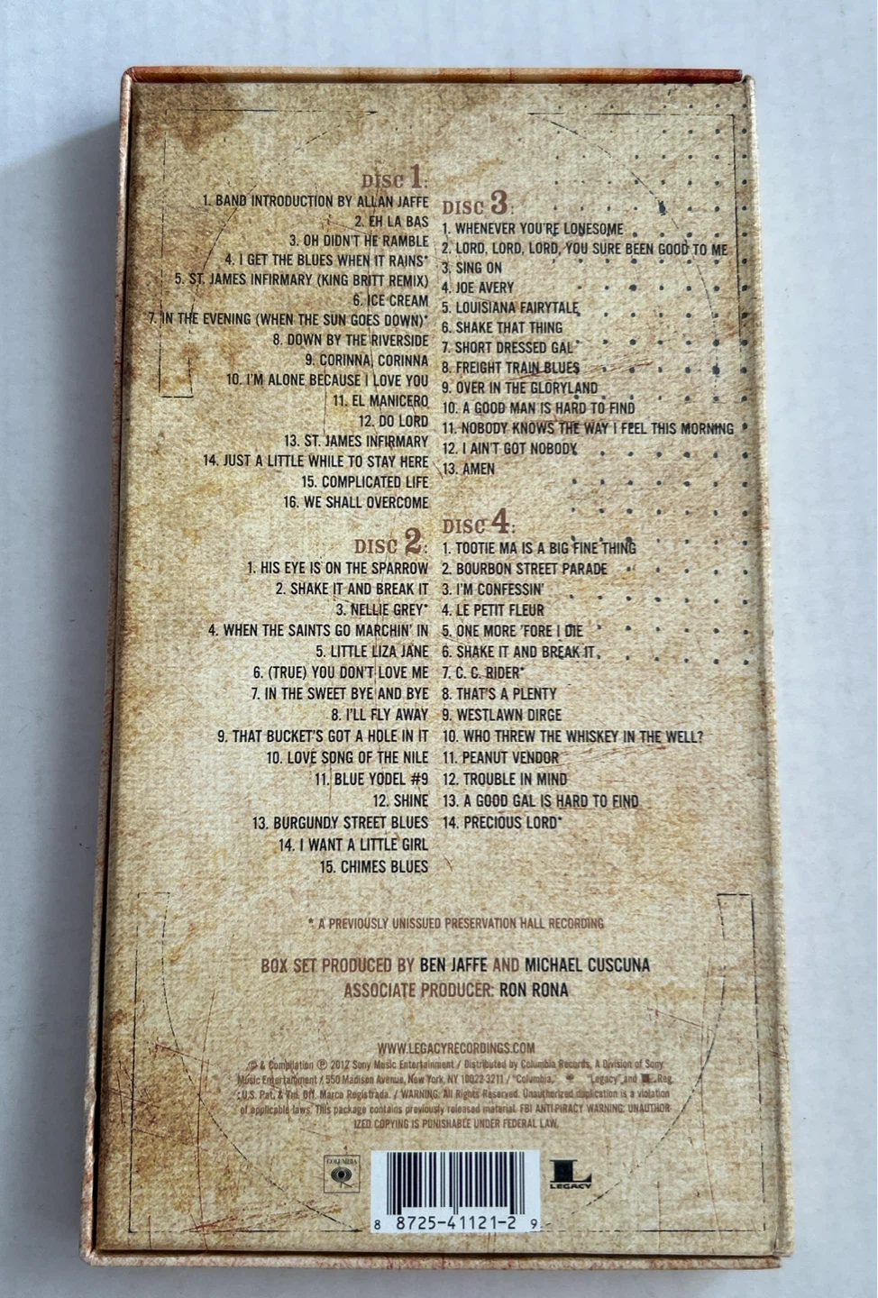 Preservation Hall Jazz Band 50th Anniversary Collection 4-CD Set - photo 2