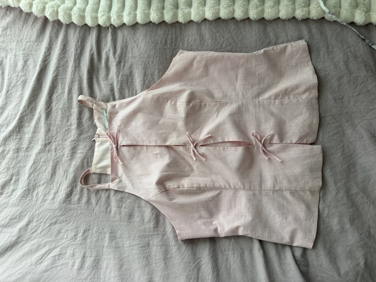 Light Pink Linen Blend Top - photo 2