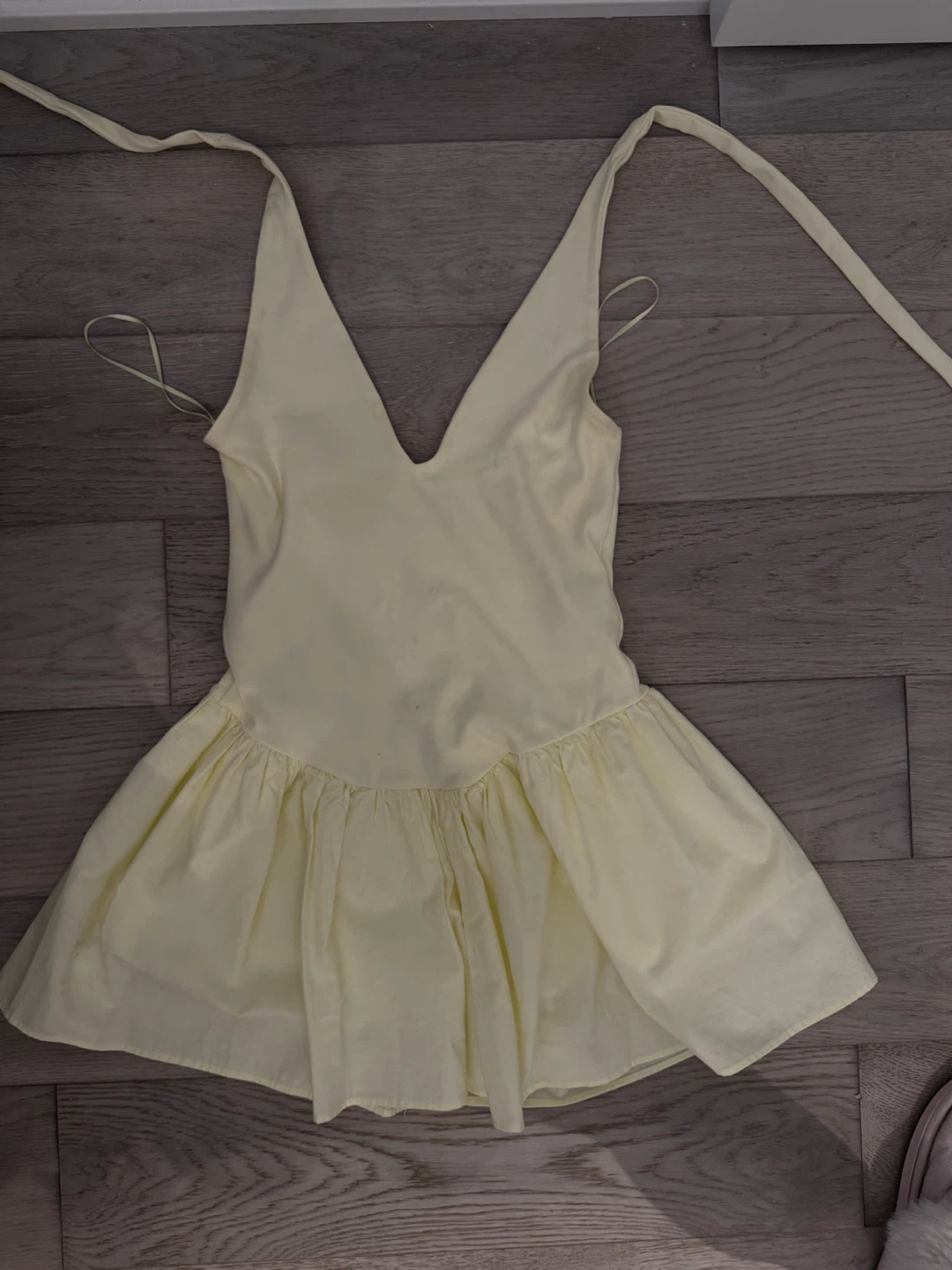 Women's Yellow Halter Dress