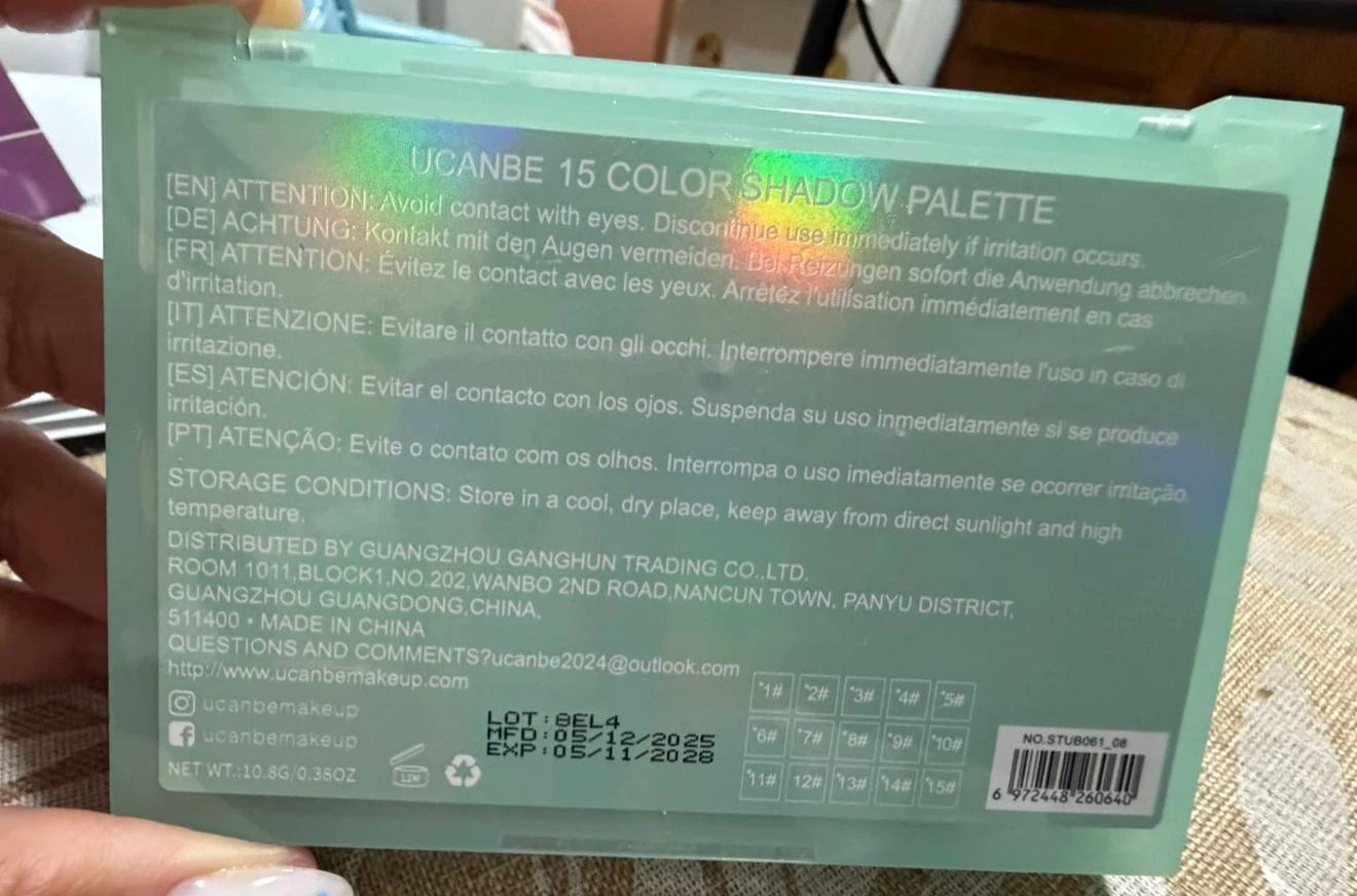 UCANBE 15 Color Eyeshadow Palette - photo 3