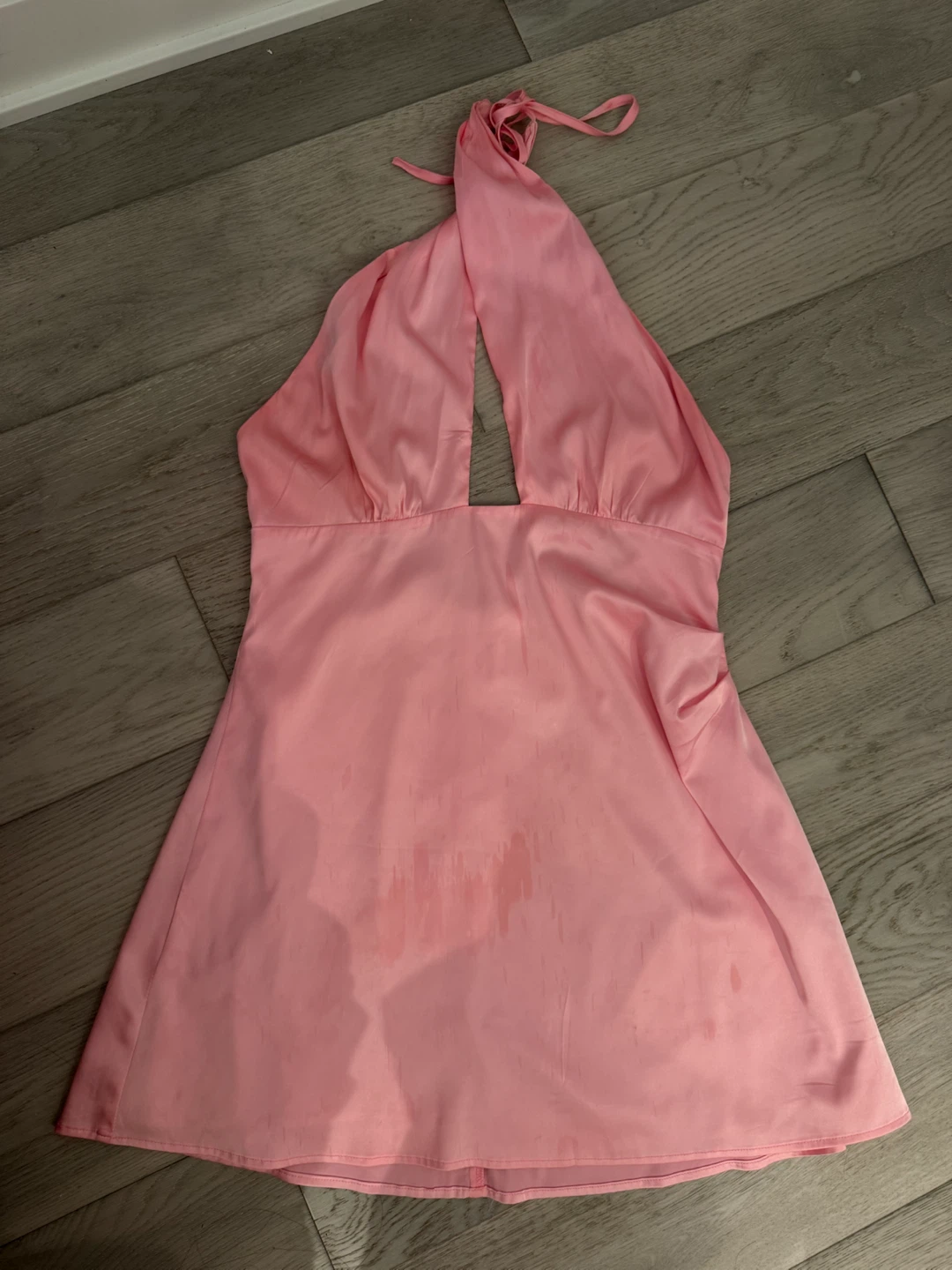 Pepper Mayo Pink silk dress
