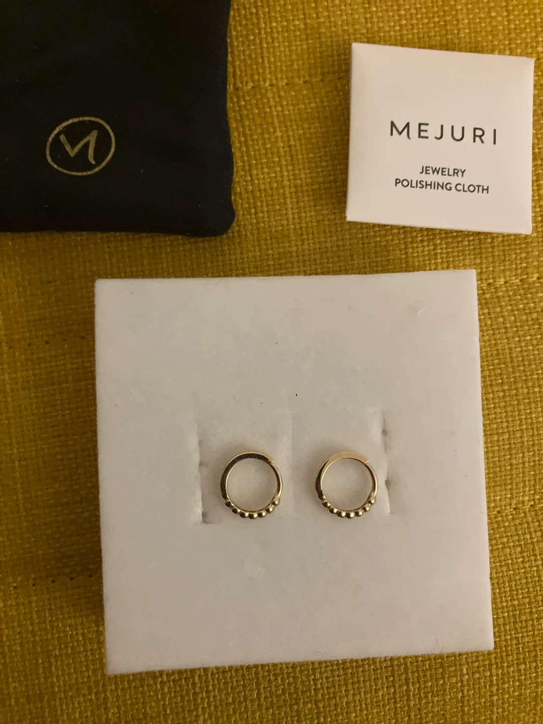 Mejuri 10K Gold Huggie Hoop Earrings