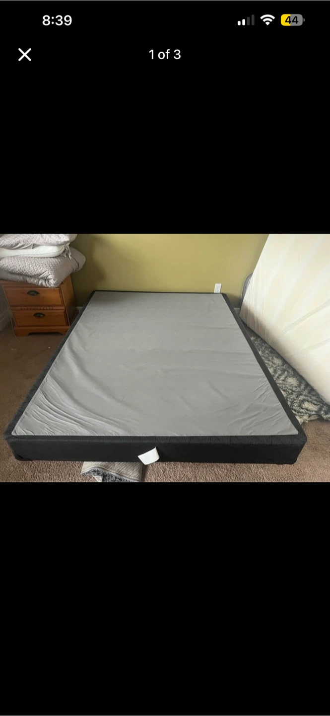 Queen Box Spring and metal adjustable Bed Frame