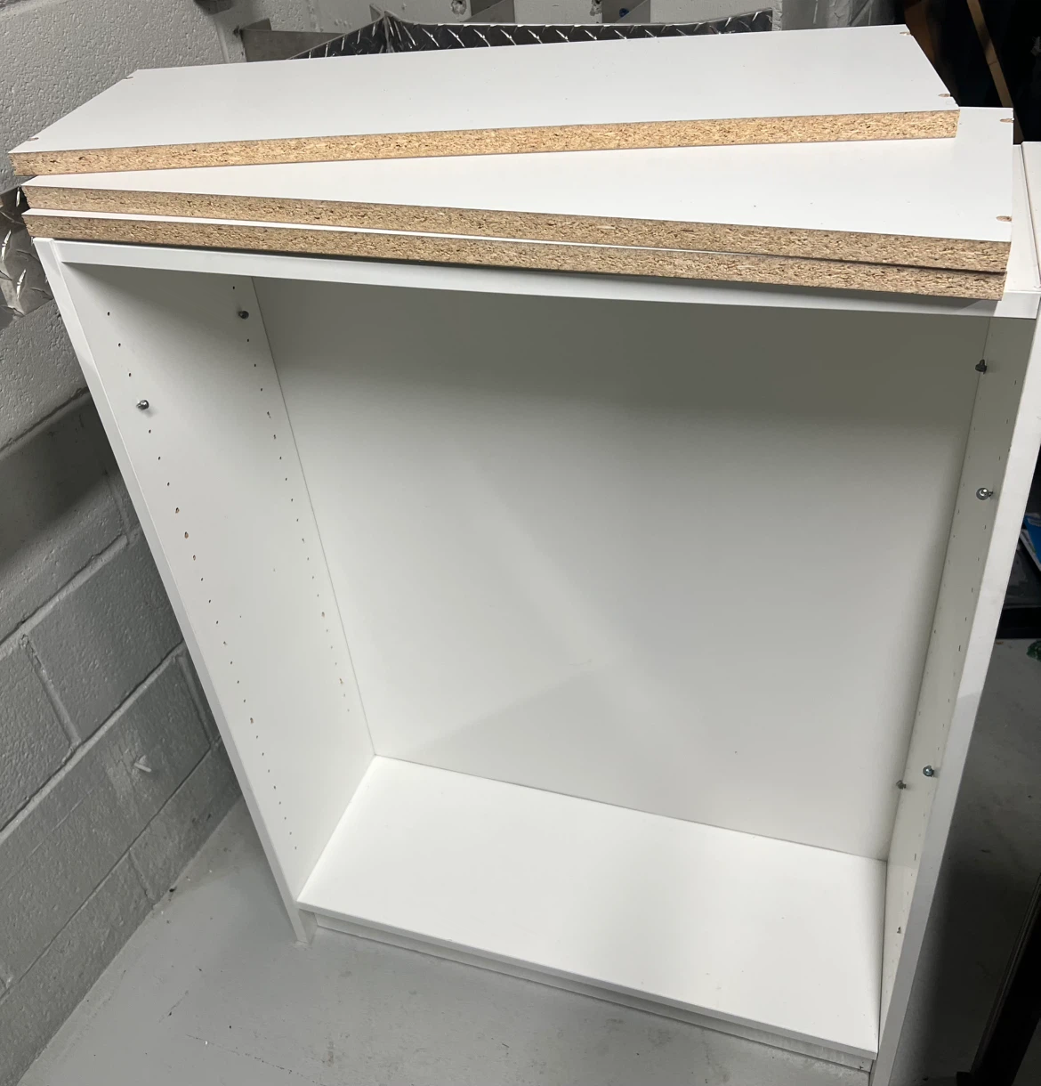 White Storage Cabinet Frame