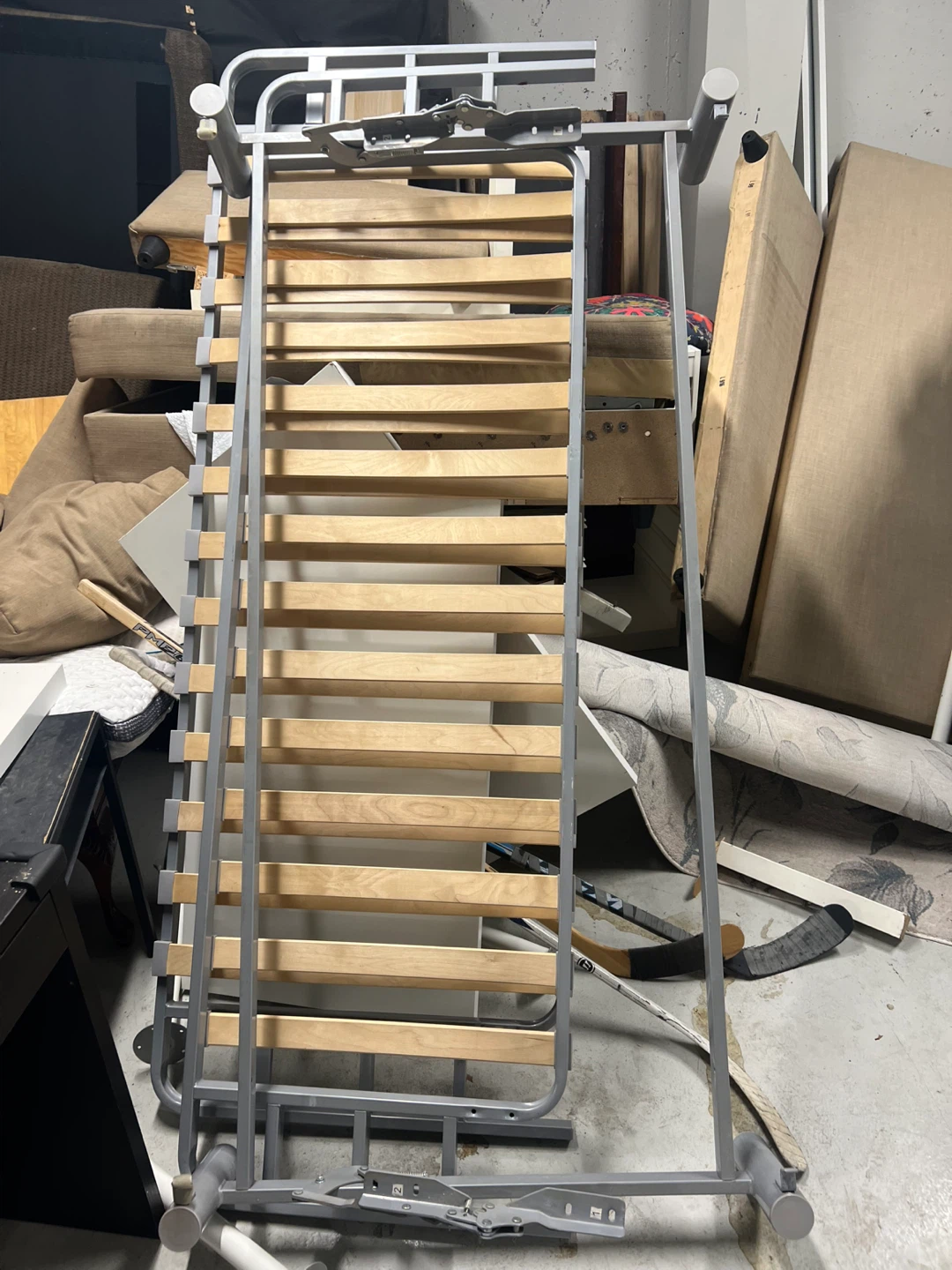 Metal and Wood Slat Bed Frame