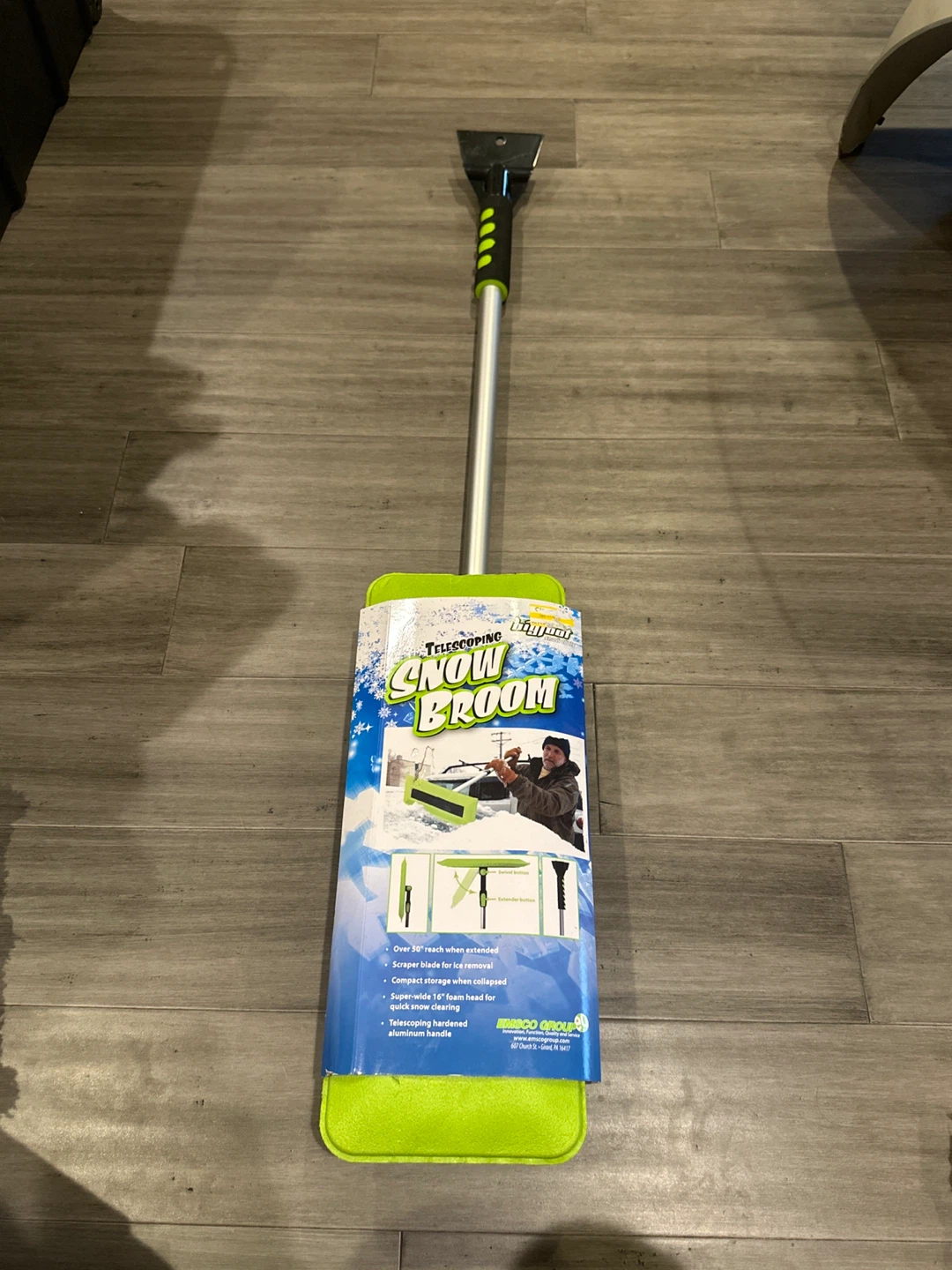 Telescoping Snow Broom with Ice Scraper