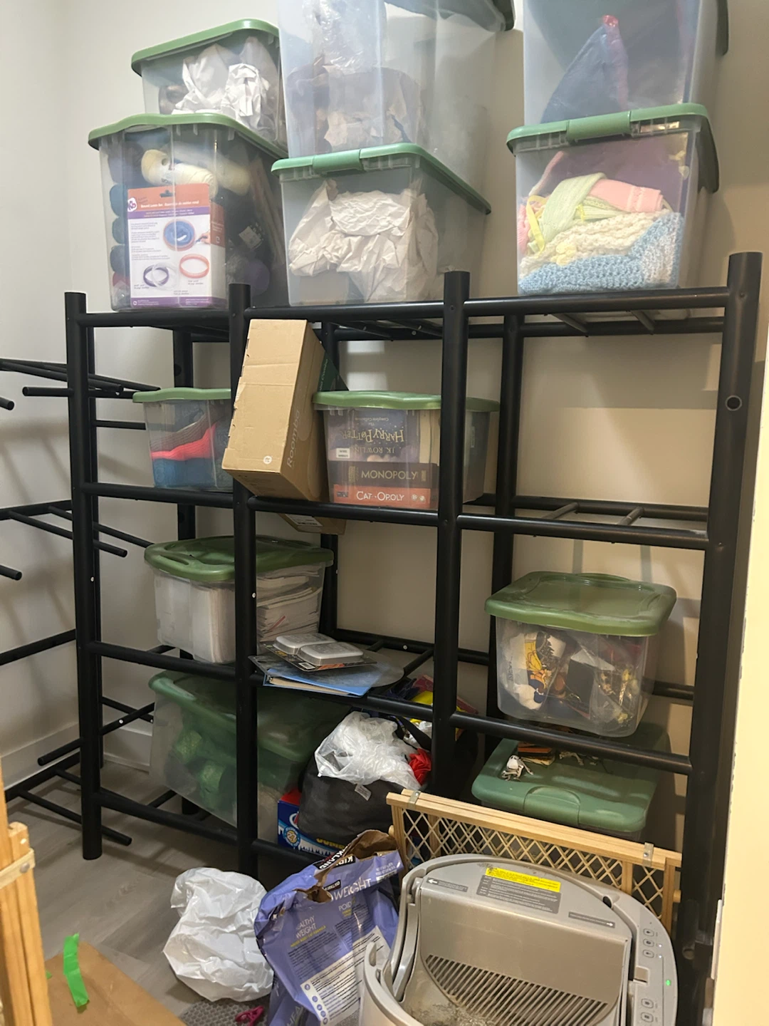 2 Black Storage Units