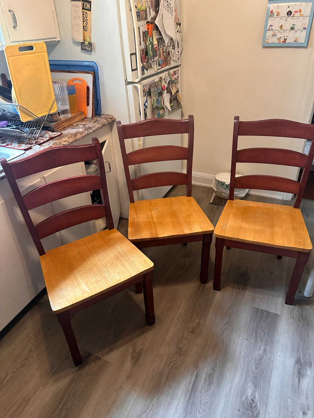 Set of 4 Wooden Dining Chairs