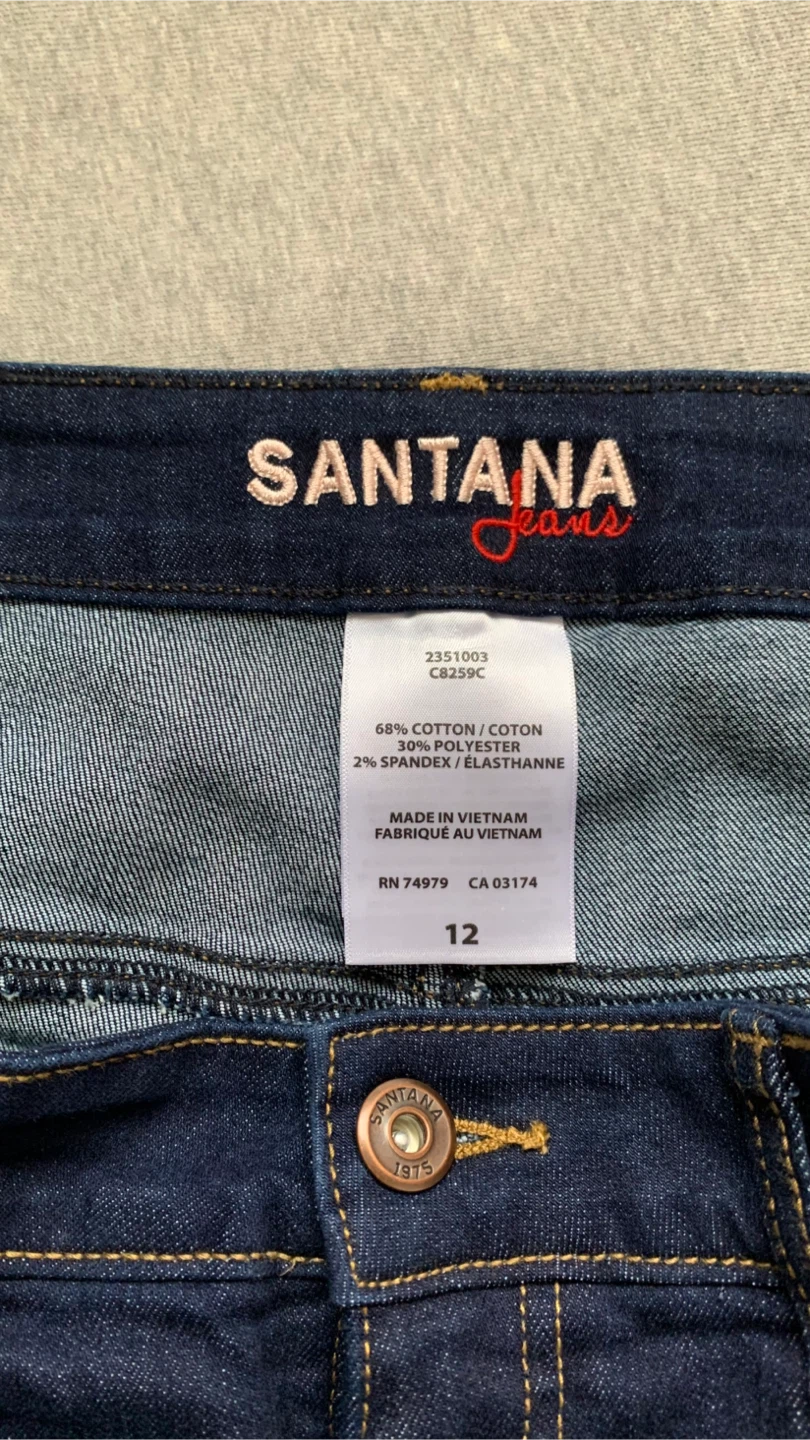 Santana Jeans Women's Dark Wash Denim ~  Size 12 - photo 3