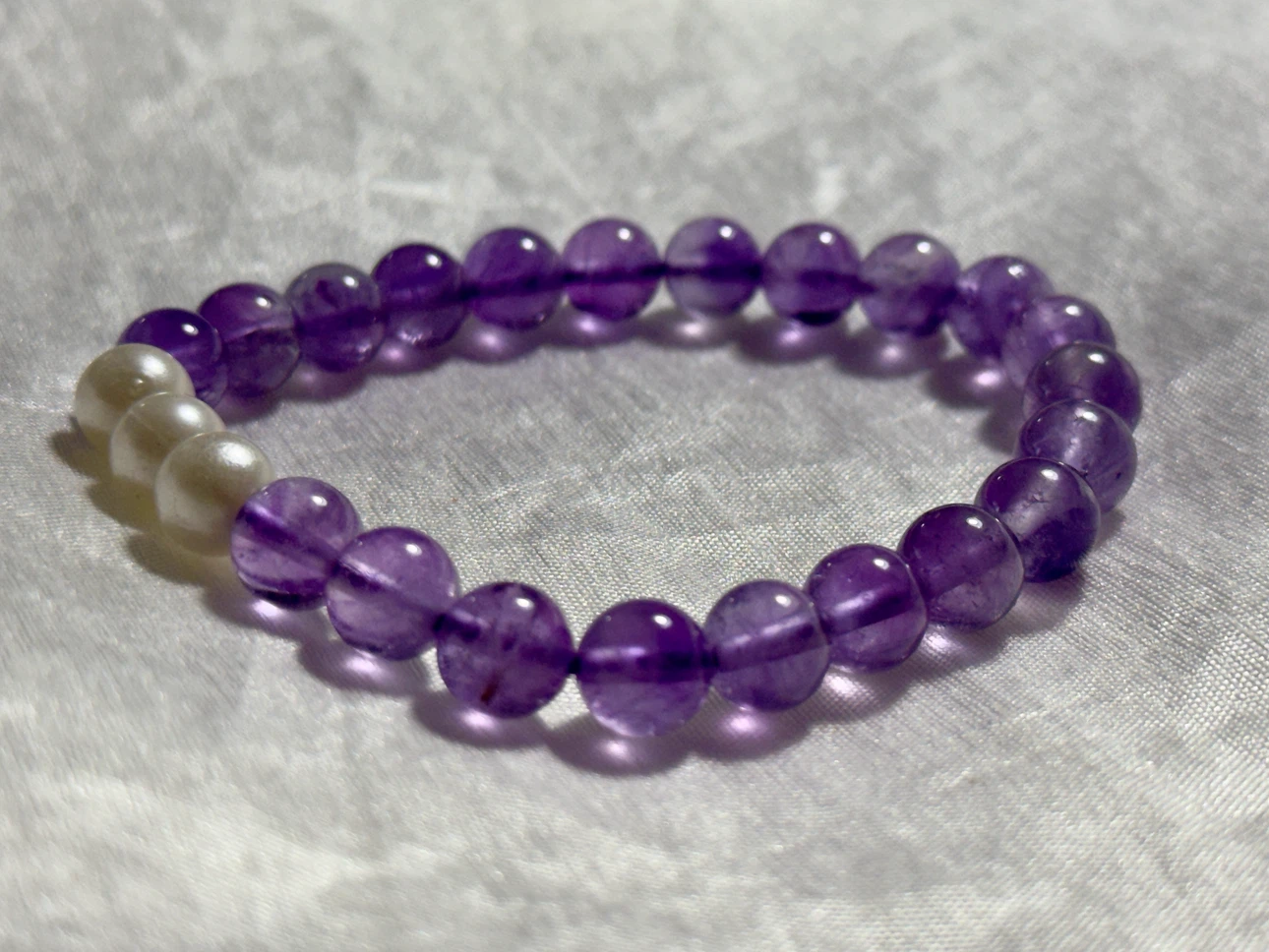 Amethyst pearl bracelet