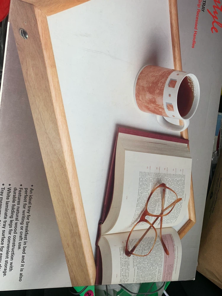 Breakfast Tray with Folding Legs -new
