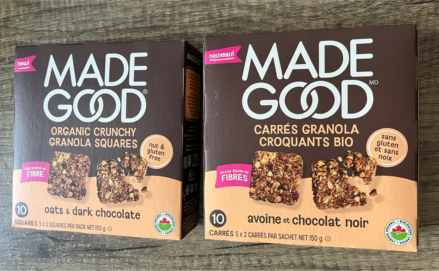 Made Good Organic Crunchy Granola Squares Oats & Dark Chocolate