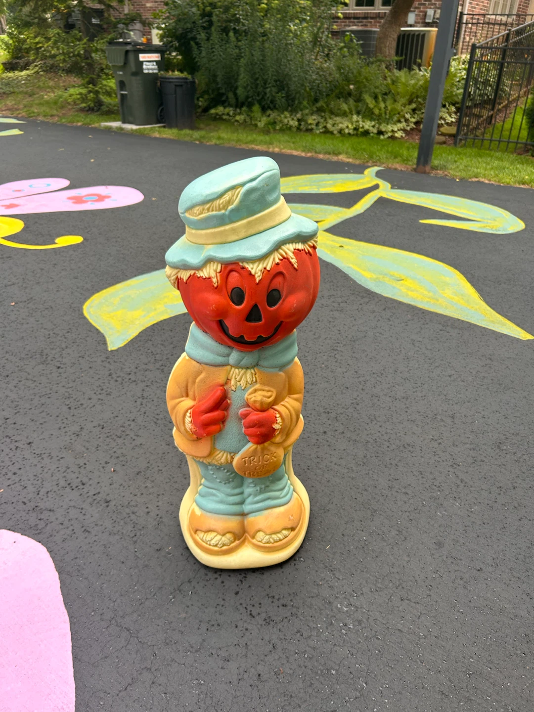 Vintage Halloween Pumpkin Man Scarecrow Blow Mold - photo 5