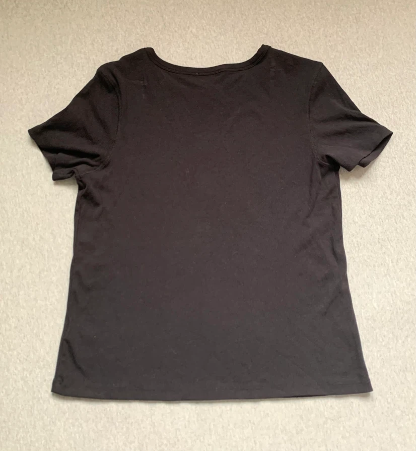 Black Ribbed Henley Tee - Ladies Size XL - photo 2