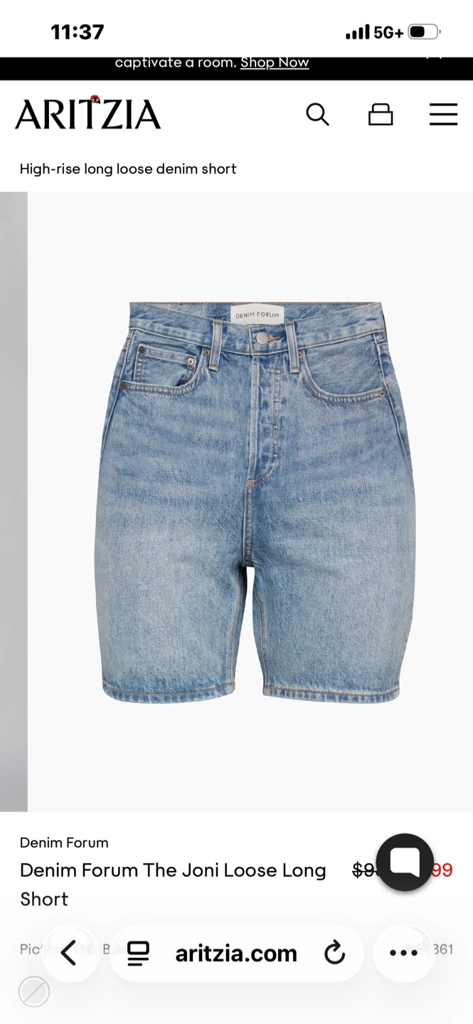 Aritzia Denim Forum  Shorts Size 27 - photo 2