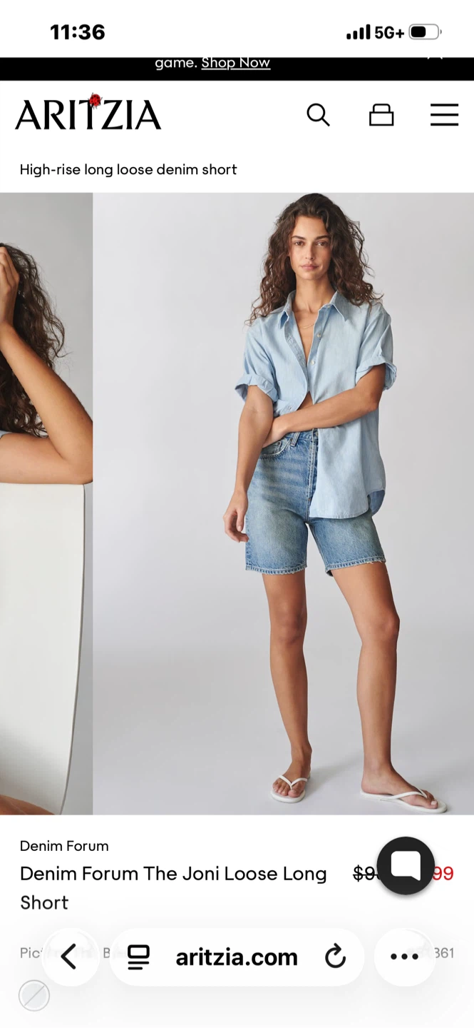 Aritzia Denim Forum  Shorts Size 27 - photo 4
