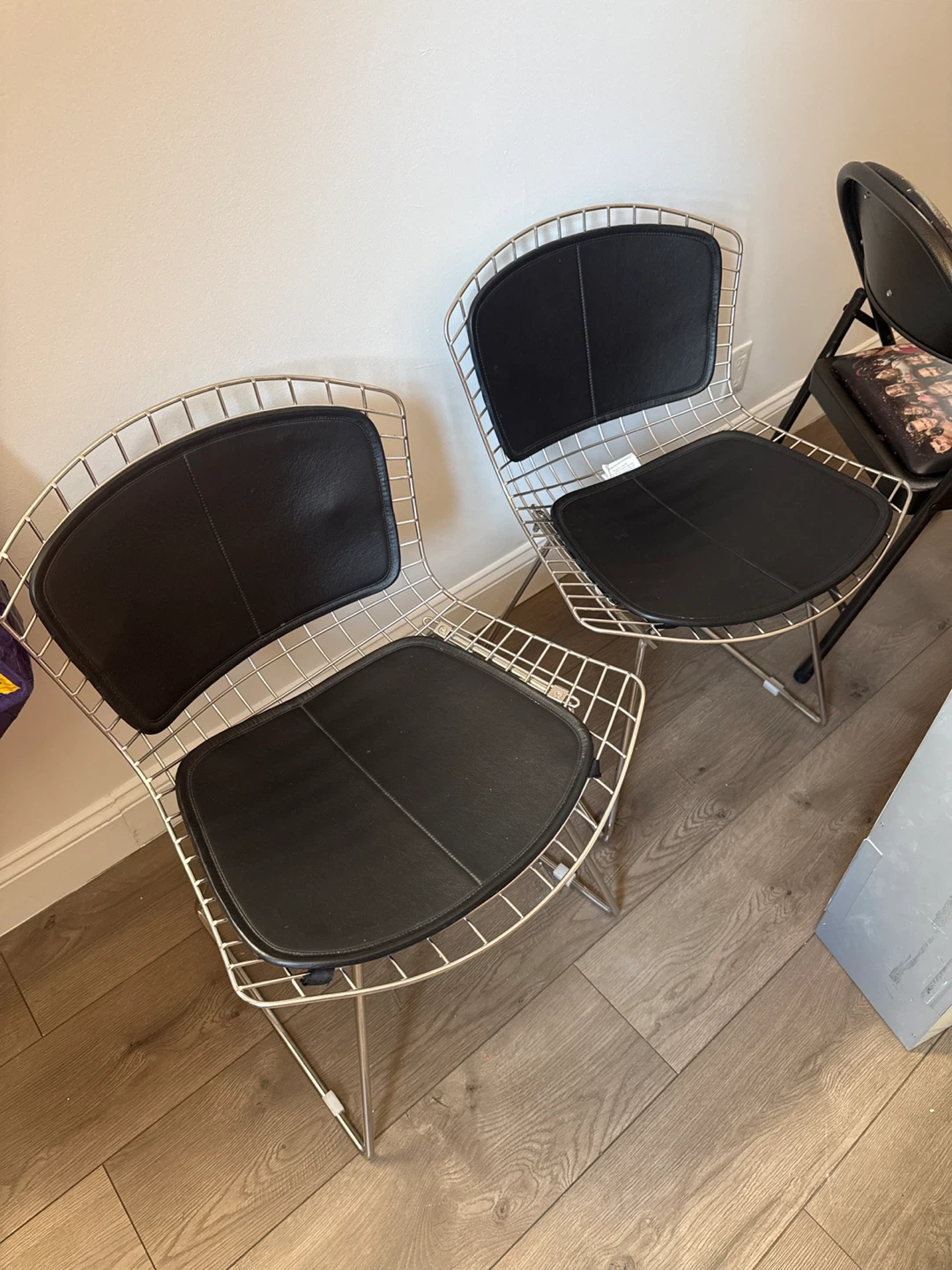 Bertoia Wire Frame Dining Chairs - Set of 2