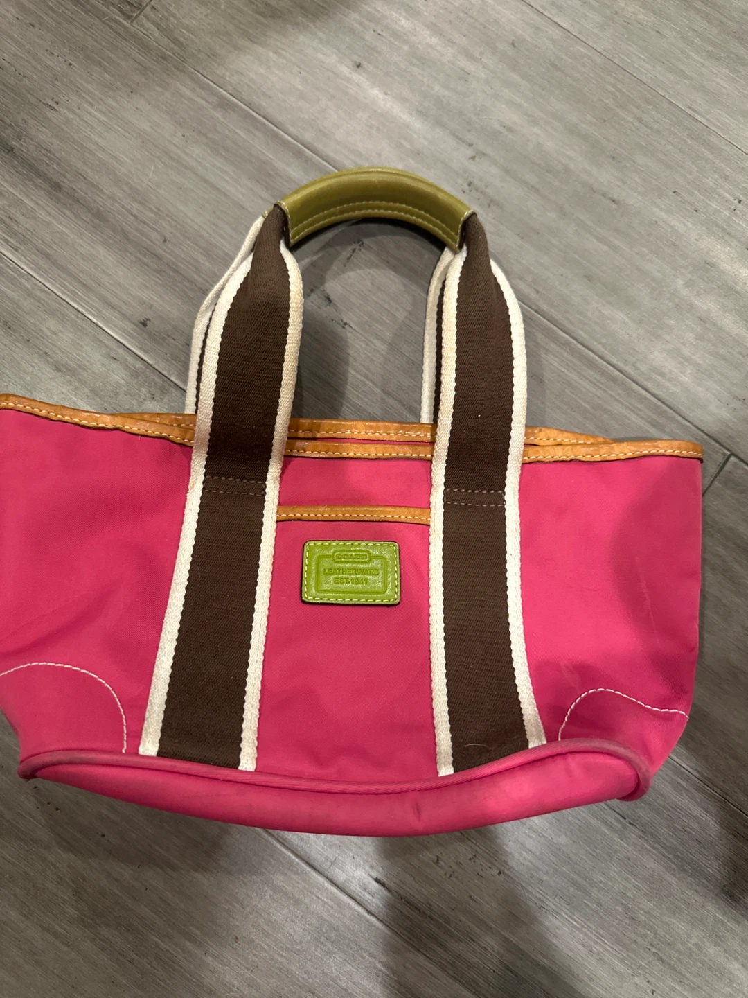 Coach Pink Canvas Tote Bag