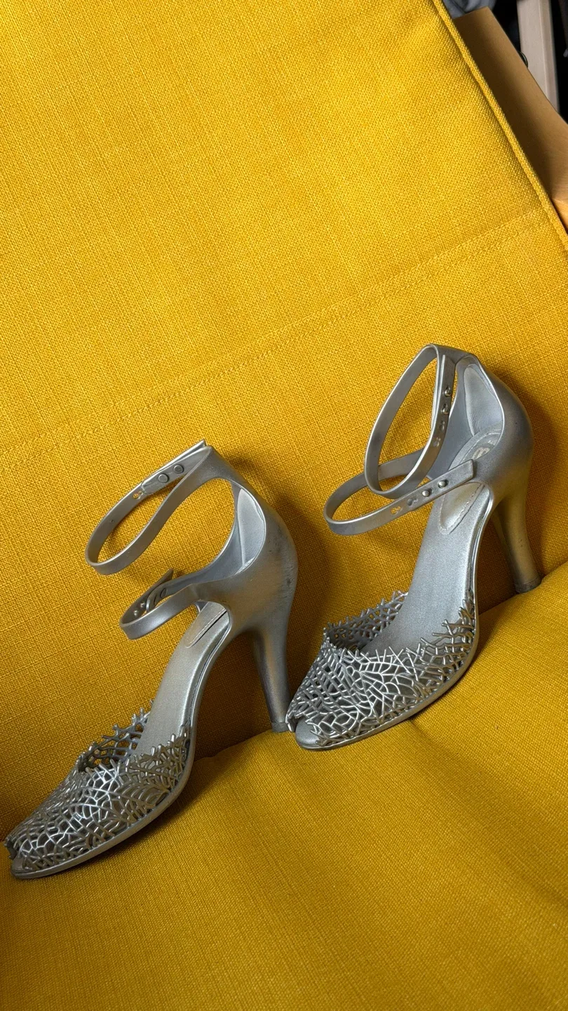 Melissa Silver Heeled Sandals