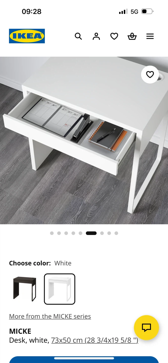 IKEA MICKE Computer Desk White - photo 4