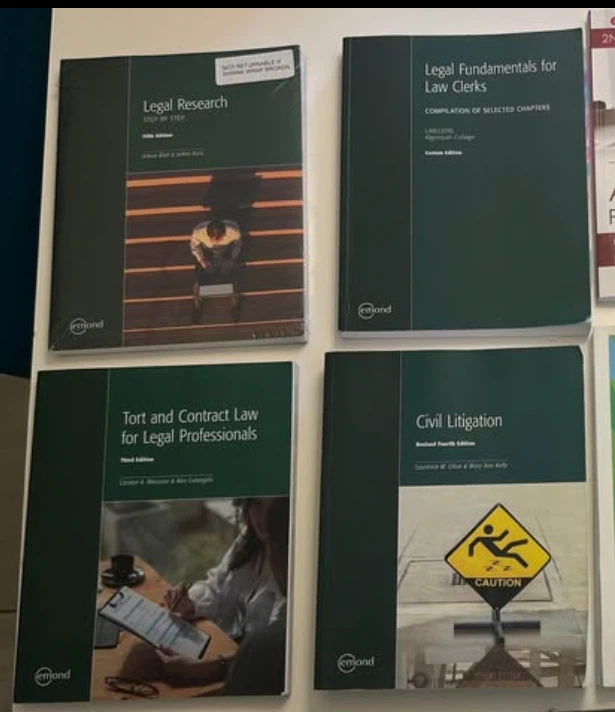 Ontario Law Clerk / Paralegal Algonquin college Textbooks –