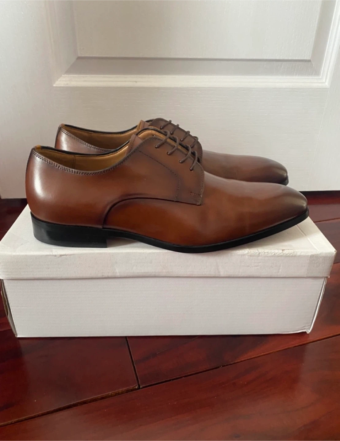 Steve Madden Parsens Tan Leather Dress Shoes - Size 10 - photo 2