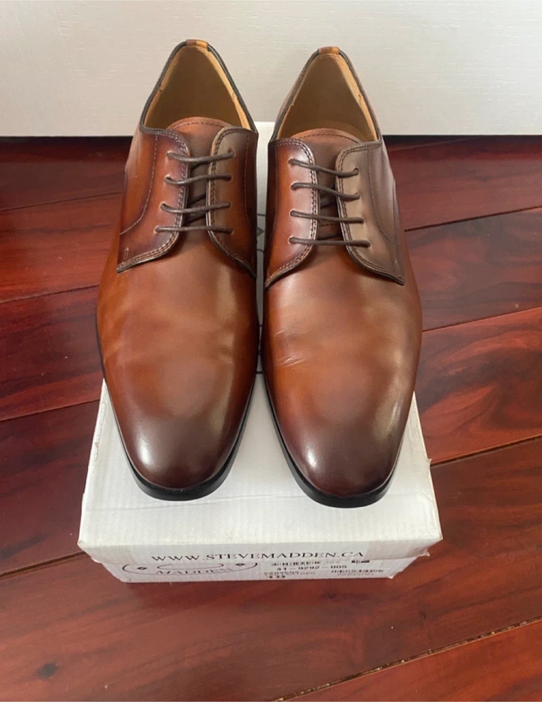 Steve Madden Parsens Tan Leather Dress Shoes - Size 10 - photo 4