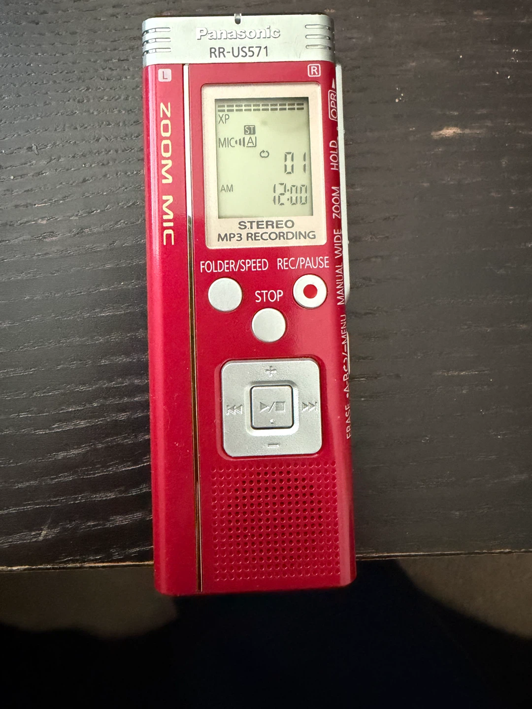 Panasonic RR-US571 Stereo MP3 Digital Voice Recorder