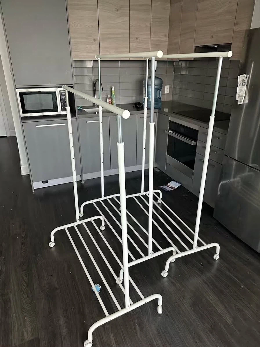IKEA White Clothes Rack with Hanging Shelves- $35 for 3 - photo 2