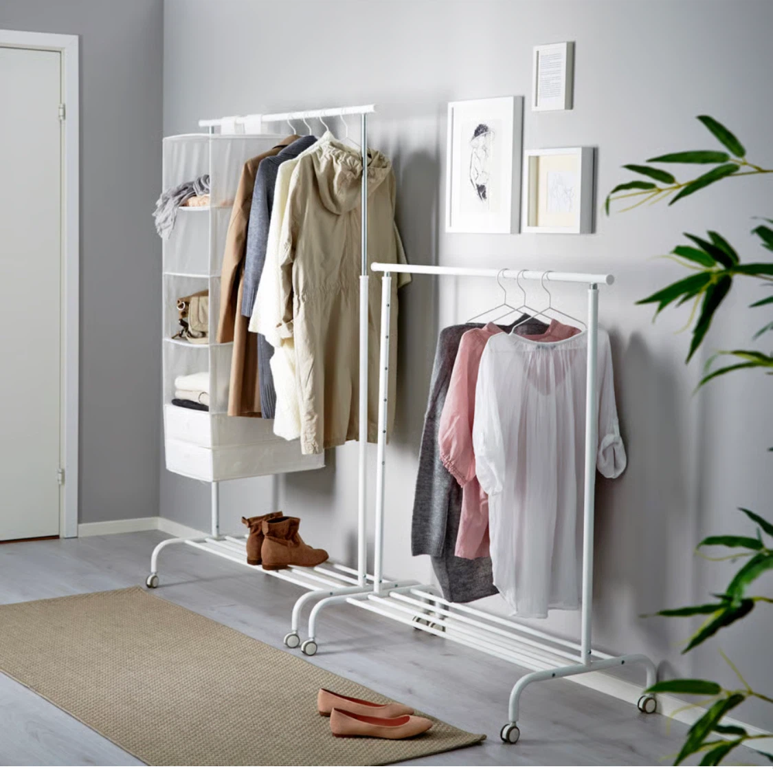 IKEA White Clothes Rack with Hanging Shelves- $35 for 3 - photo 4