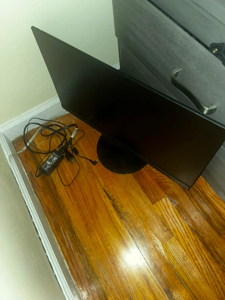 Black Computer Monitor with Power Adapter - photo 2