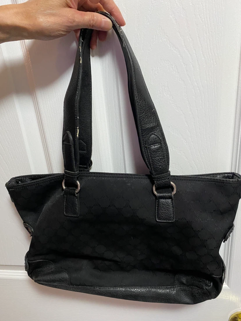Nine West Black Monogram Tote Bag