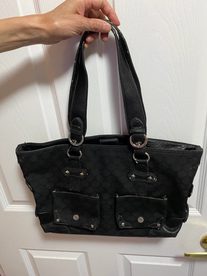 Nine West Black Monogram Tote Bag - photo 2