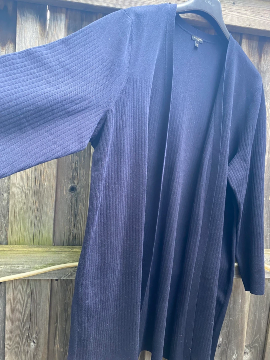 Talbots Woman Navy Blue Ribbed Cardigan Size 3X - photo 2