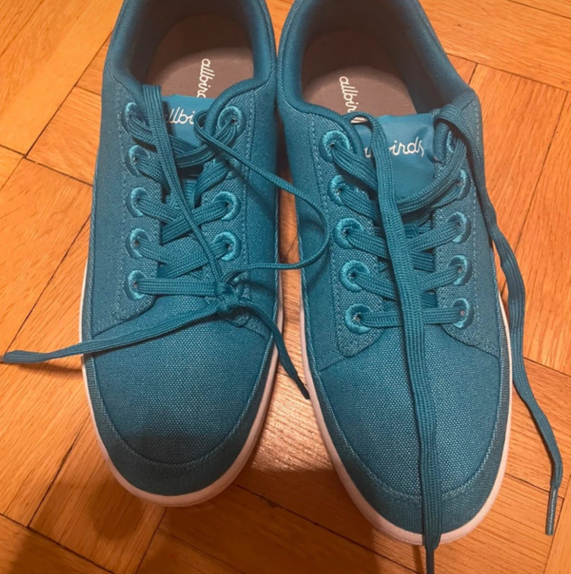 Allbirds Teal Canvas Lace-Up Sneakers - photo 2