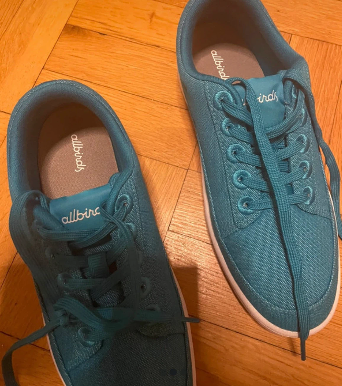 Allbirds Teal Canvas Lace-Up Sneakers - photo 3