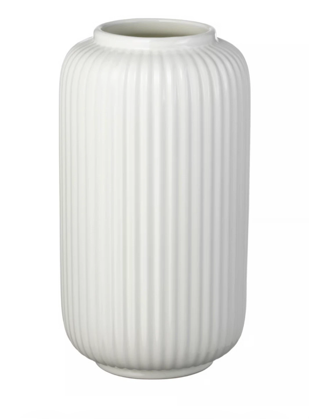 IKEA White Fluted Vase