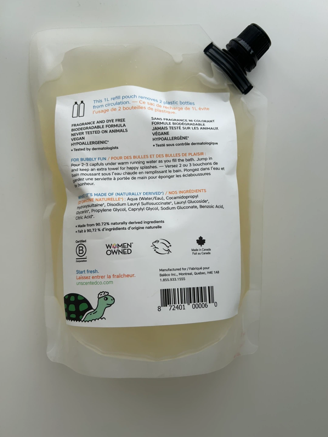 The Unscented Company Big Bubble Bath Refill - 1L - photo 3