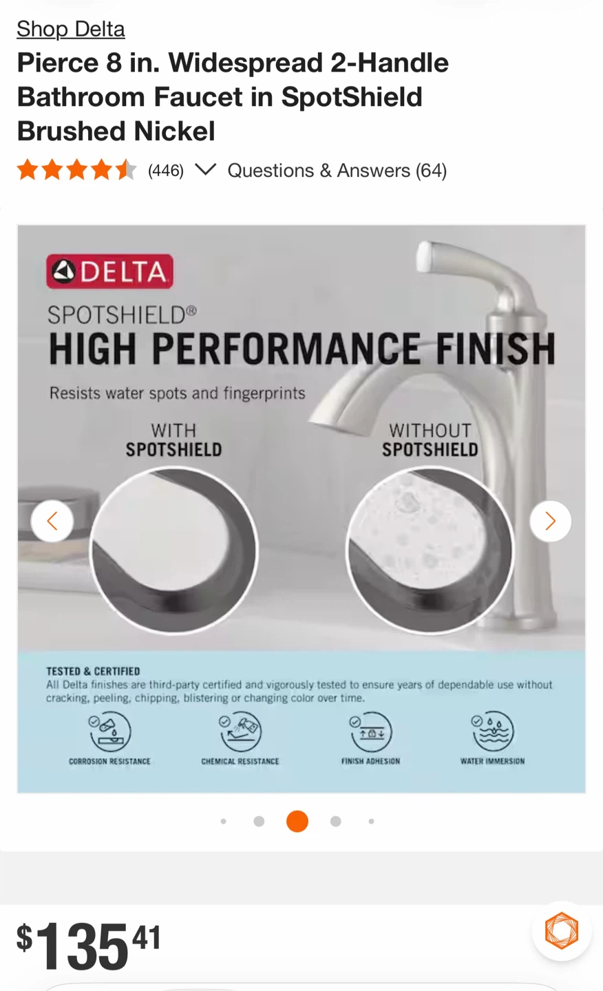 Delta Pierce 8 in. Bathroom Faucet Brushed Nickel - photo 4